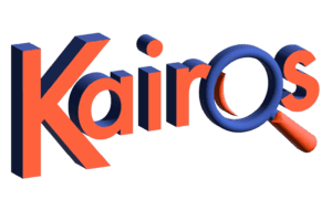 3D Kairos text with magnifying glass