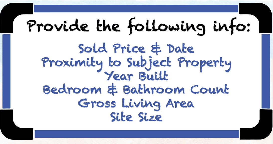 List of required property information