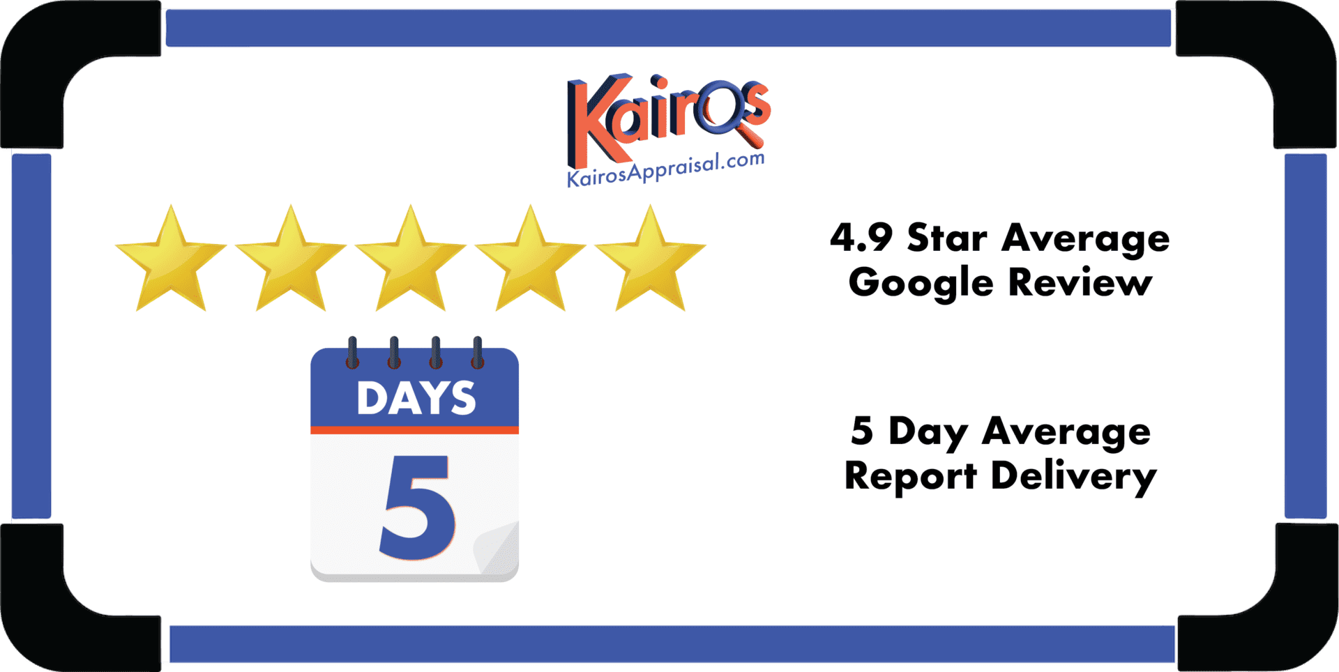 Five-star review and five-day delivery